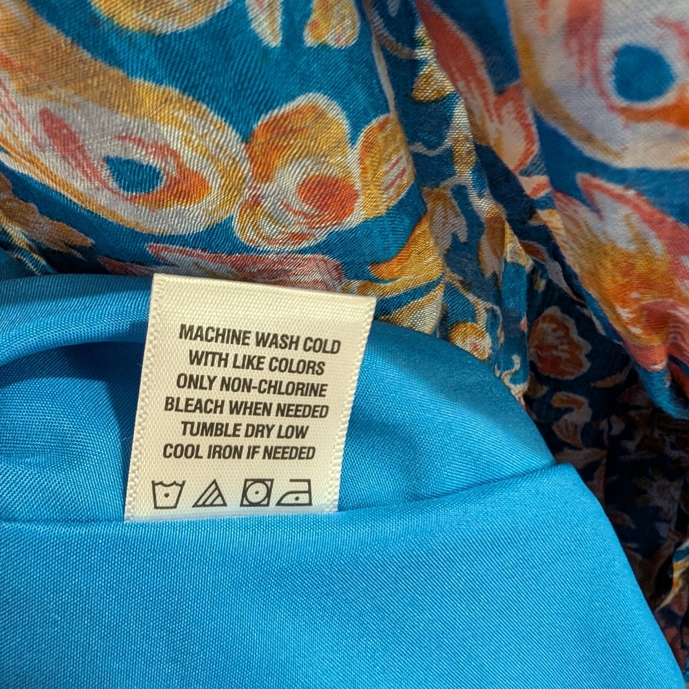 1. State Blue and Orange Floral Mini Dress - Picture 10 of 10